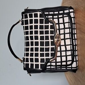 Coach Madison Small Sadie Graphic Mod Print Canvas and Leather Satchel Bag